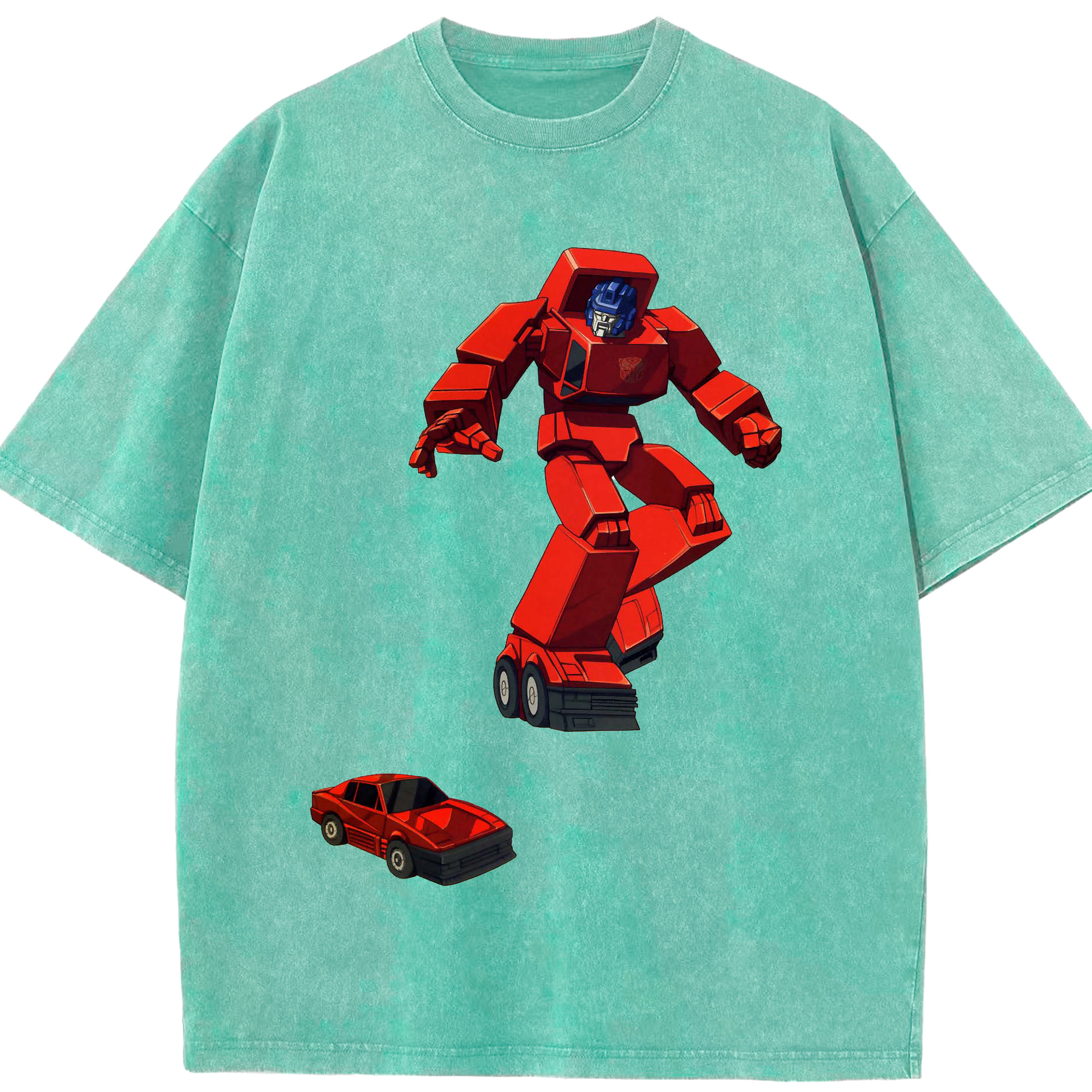 （画像用）  綿100% ヴィンテージ風 半袖Tシャツ（フロントプリント）